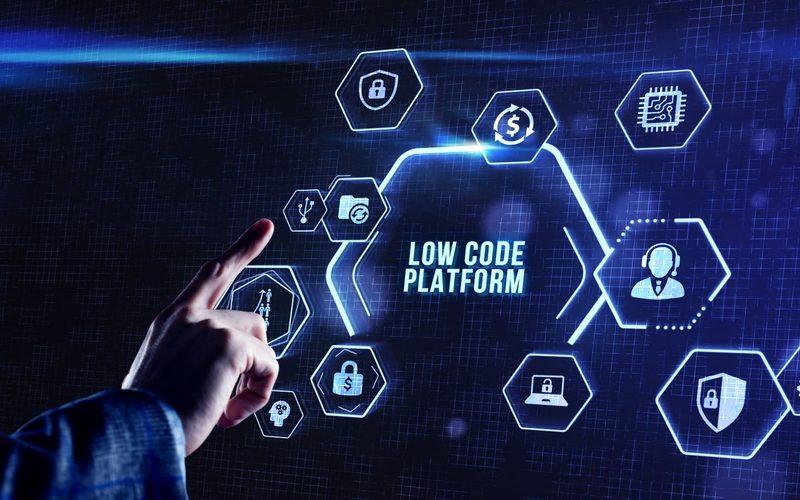 Internet,,Business,,Technology,And,Network,Concept.,Low,Code,Software,Development